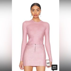 Talya Metallic Coated Sweater in Pink
NBD